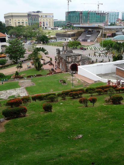 Und dies sind die ueberreste vom alten Fort von Melaka