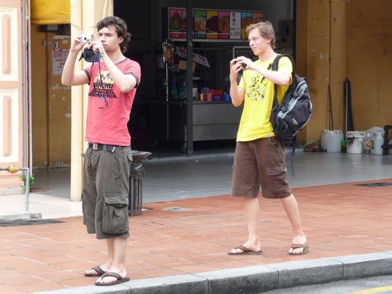 Meine Nachbarn aus dem Guesthouse (Mousad aus Holland und Finn nicht aus Finnlandaber fast, er war Schwede)