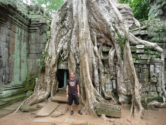 Ueberall stoesst man auf total zugewachsene Teile des Tempels