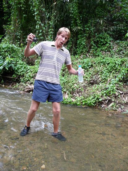 Auf diesem Foto kann man sehr gut die reissende Stroemung erkennen 