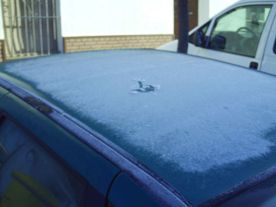 Frost in Spanien!! Tagsueber isset richtig schoen warm, aber nachts gehts runna bis auf 0!!