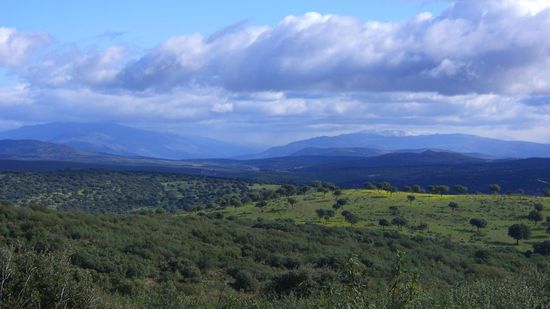 ein Bild von gestern...da in der Mitte zwischen den Bergen geh ich morgen durch, rechts auf dem Berg sieht man den Schnee...