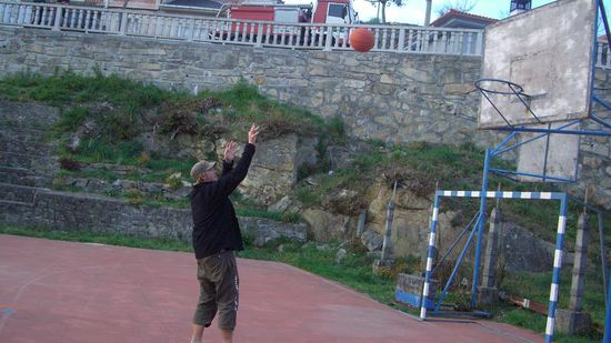 ..abends noch n bissel Basketball spielen...