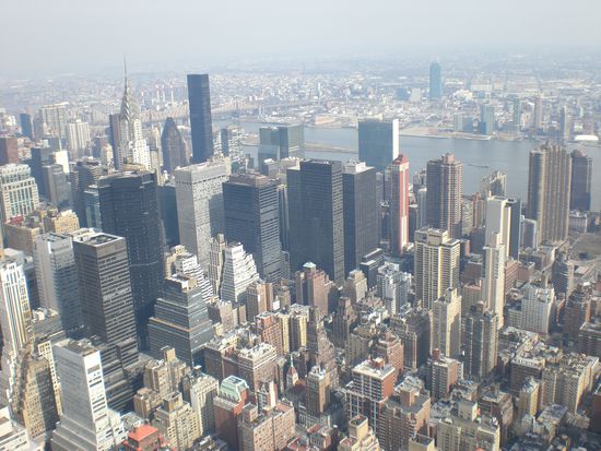 Chrysler bldg, Trump Tower, Hudson River