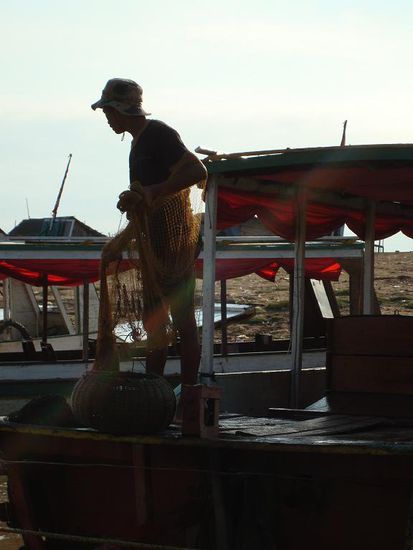 Bewundernswert geduldige Fischer