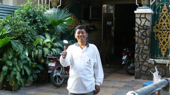 unser tuk tuk driver in Phnom Penh - Mr. Lucky, ein freundlicher, verlässlicher Driver