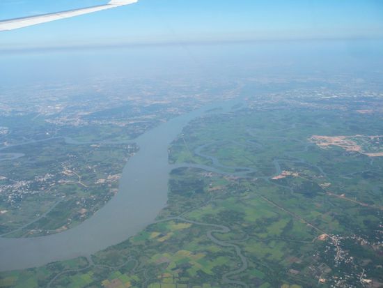 der mekong, anflug auf saigon