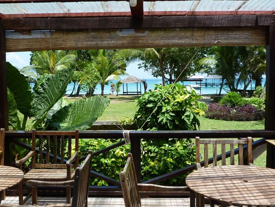 Blick aus dem Restaurant....