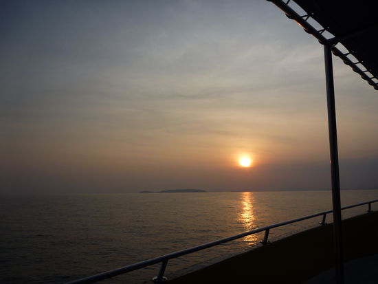 ...und vom Sonnenuntergang, von der Excalibur gesehen...