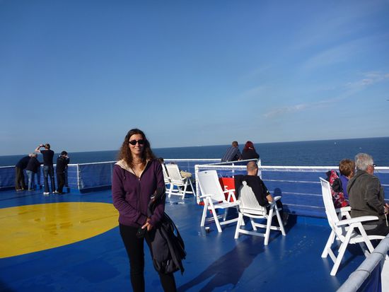 Am nächsten Morgen...eher gequältes Grinsen...