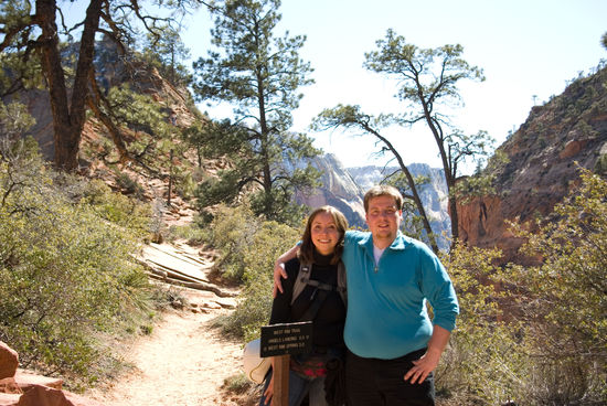 Erschöpft aber glücklich in der Nähe von Angels Landing