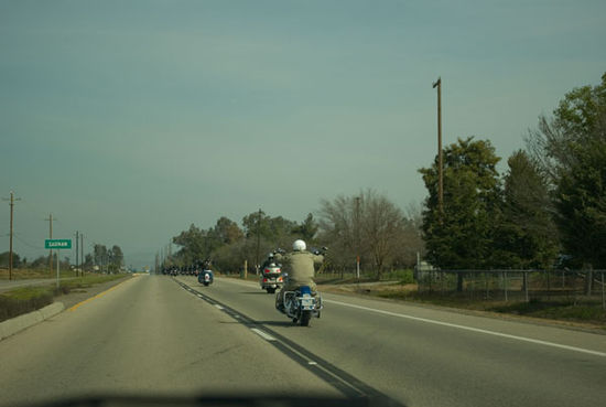 Harleyfahrer-Gruppe