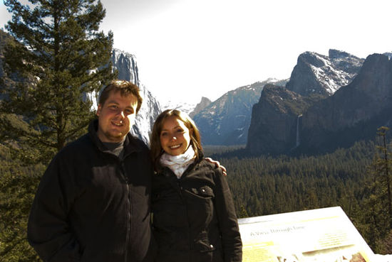 Wir vorm Yosemite National Park