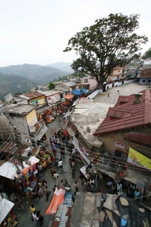 Der Blick auf den Markt von unserem Guesthouse