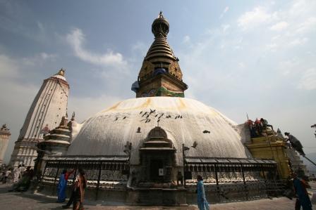 Die Swayambunath Stupa