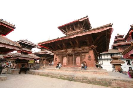 Der Pagodenstil des Durbar Square