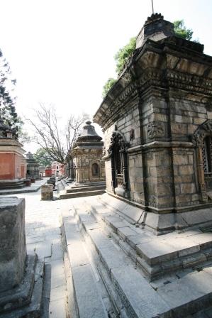 Der "Friedhof" auf dem Berg in Pashupatinath