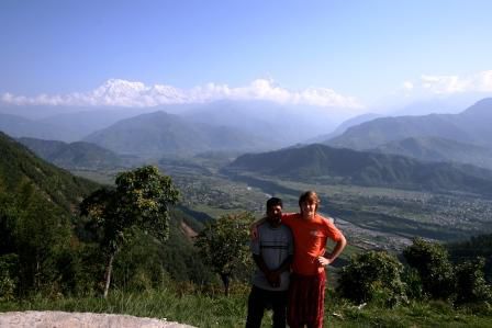 Chandra und ich vor dem Panorama