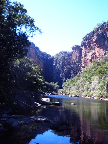 Der "trockene" Jim Jim aus der Ferne