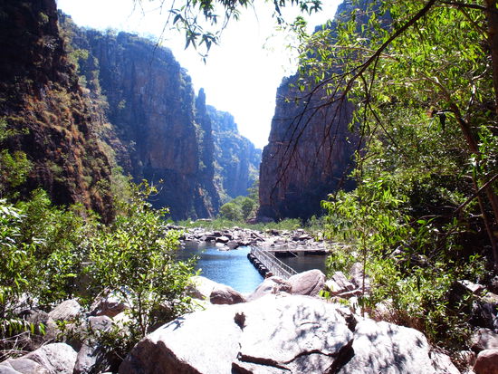 "Gegenüber" liegende Seite der Twin Falls