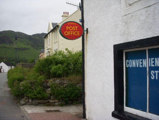 "Post" in Dornie, dem Ort , vor dem das Eilean Donan Castle liegt