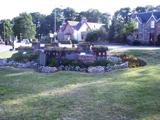 Florale Nachbildung des Castles in Drumnadrochit ,dem wohl bekannntesten Ort am Loch Ness