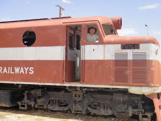 alte Lokomotive in Marree