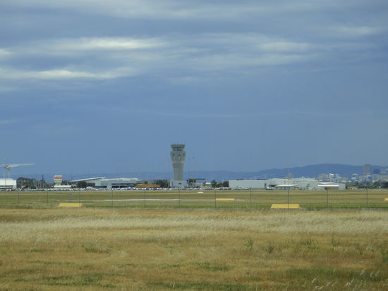 Blick auf den Flughafen
