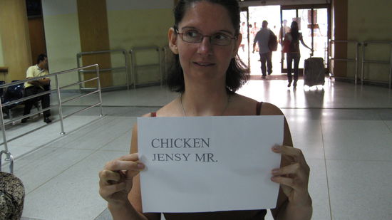 extra noch ein Namensschild geschrieben, das er uns nicht uebersieht