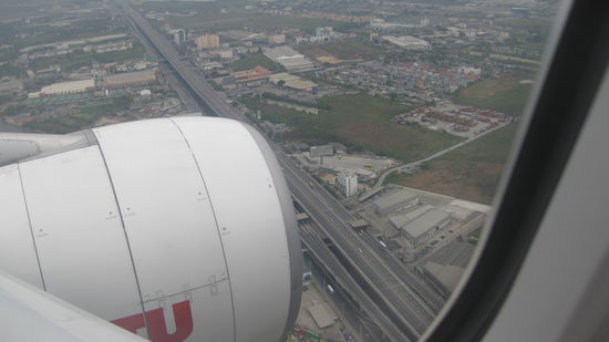 Anflug auf Bangkok