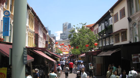 Der Ausgang von der MRT Station Chinatown.