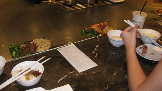 Und wurde dann von der warmen Platte vor einem gegessen.