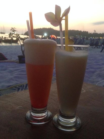 Angekommen am Valentinstag, mehr wie diese beiden Cocktails ging nicht nach 24 h Unterwegs.