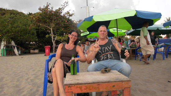 Auf ein Sundowner am Beach.