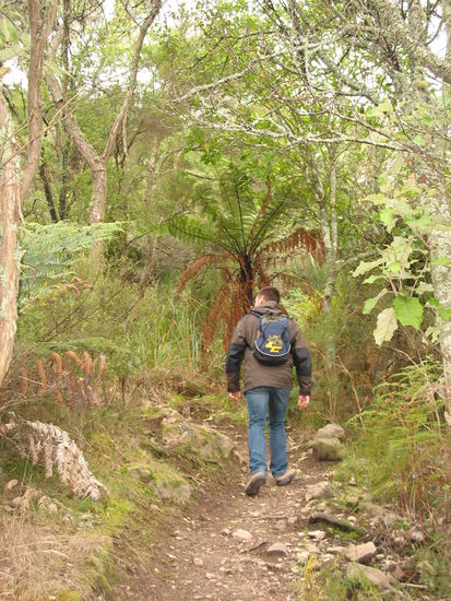 Andreas beim Aufstieg auf den Berg.....