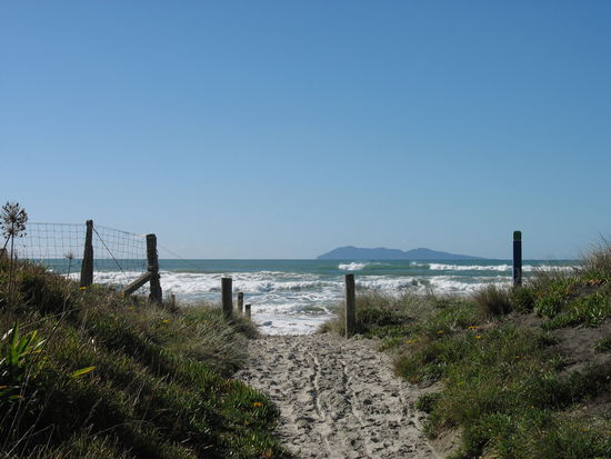 Eingang zum Waihi Beach...