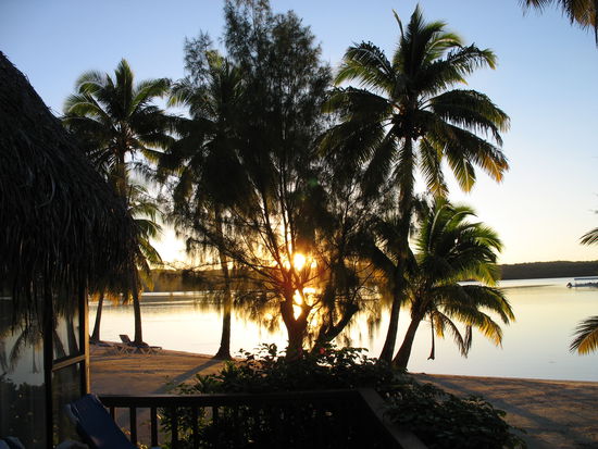 ...Sonnenuntergang vor der haustuere...