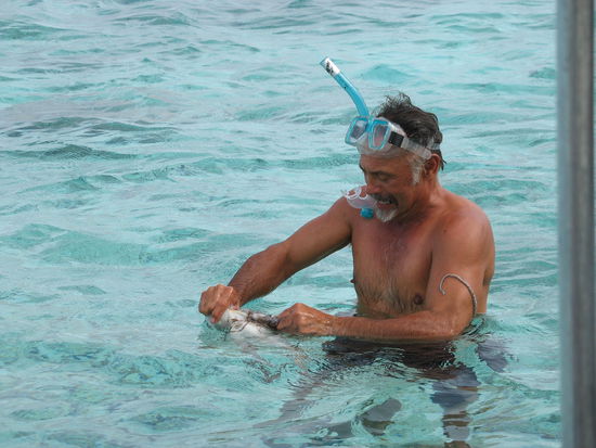 Loan beim Kampf mit dem Tintenfisch