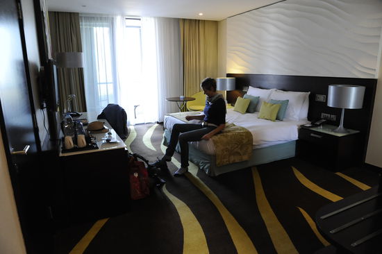 unser Hotelzimmer in Abu Dhabi