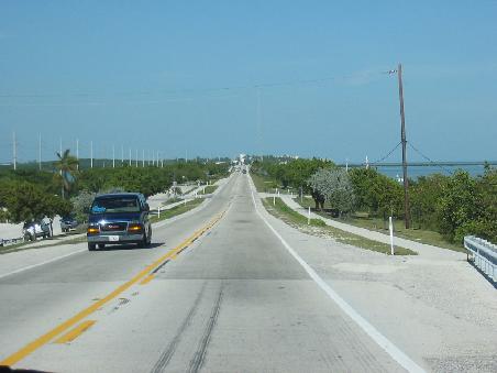 Straße von Key West Richtung Miami