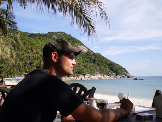 Kaffee trinken am Bottle Beach