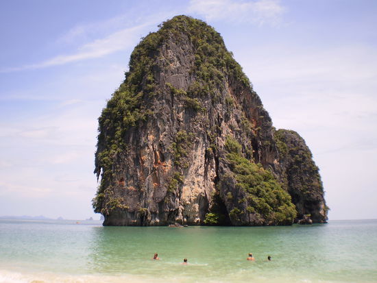 Railay Beach an der Westkueste Thailands (Krabi)