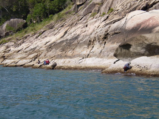 Muschelsammler bei der Arbeit...