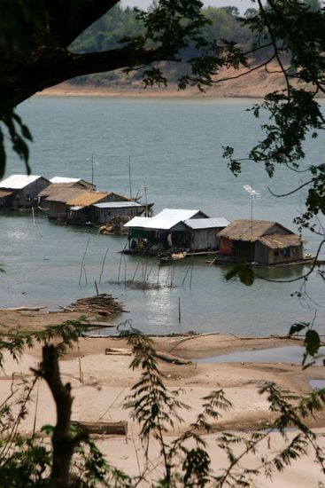 Floating Village auf dem Mekong River