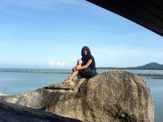 Auf unserem Balkon war dieser große Stein! 