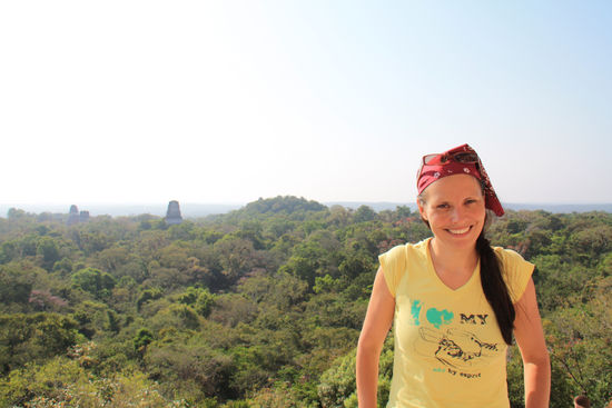Aussicht vom hoechsten Maya-Tempel