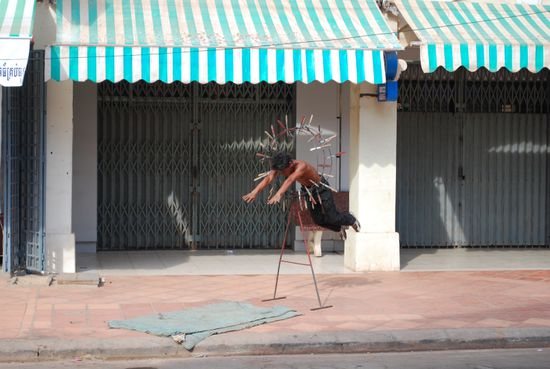 Straßenkünstler in Siem Reap