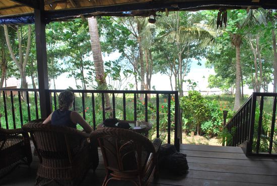 Die Restaurantterasse