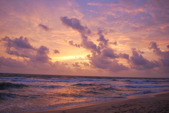 Sunset am Hotelstrand