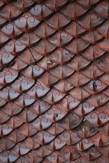 Dachziegel im Literaturtempel